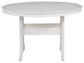 Crescent Luxe Round Dining Table w/UMB OPT