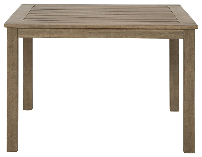 Aria Plains Square Dining Table w/UMB OPT