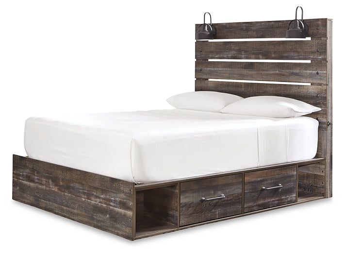 Drystan  Panel Bed With 2 Storage Drawers