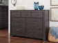 Brinxton Full Panel Headboard with Mirrored Dresser, Chest and Nightstand