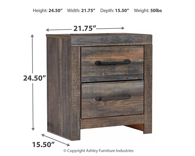 Drystan King Panel Bed with Storage with Mirrored Dresser, Chest and Nightstand