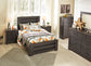 Brinxton Full Panel Bed with Mirrored Dresser and 2 Nightstands