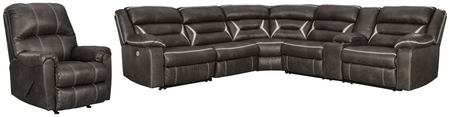 Kincord 4-Piece Sectional with Recliner