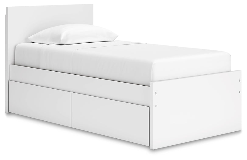 Onita  Panel Platform Bed With 1 Side Storage