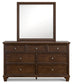 Danabrin Twin Panel Bed with Mirrored Dresser and Nightstand