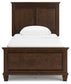 Danabrin Twin Panel Bed with Mirrored Dresser and Chest