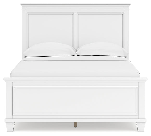 Fortman Full Panel Bed with Mirrored Dresser and Nightstand