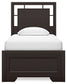 Covetown Twin Panel Bed with Mirrored Dresser