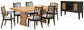 Galliden Dining Table and 6 Chairs with Storage