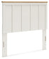 Linnocreek Full Panel Headboard with Mirrored Dresser and 2 Nightstands