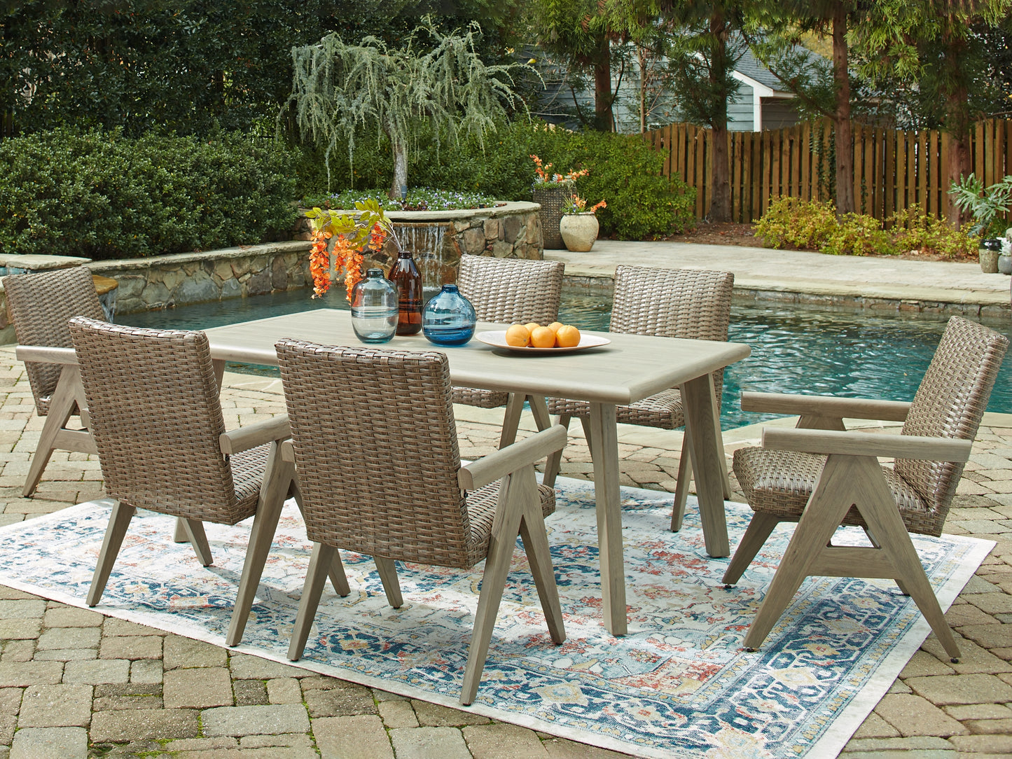 Cliff Trails Outdoor Dining Table and 6 Chairs